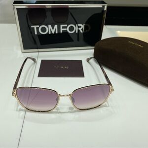 Ford Purple Sunglasses Metallic Frame Gradient Lenses